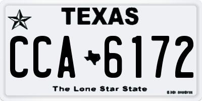 TX license plate CCA6172