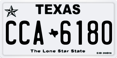TX license plate CCA6180