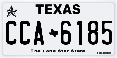 TX license plate CCA6185