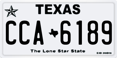 TX license plate CCA6189