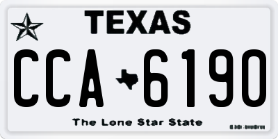 TX license plate CCA6190