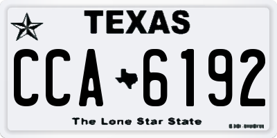 TX license plate CCA6192