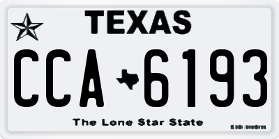 TX license plate CCA6193