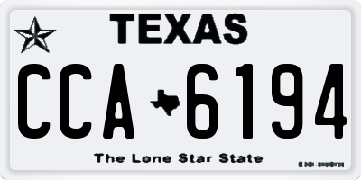TX license plate CCA6194