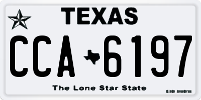 TX license plate CCA6197