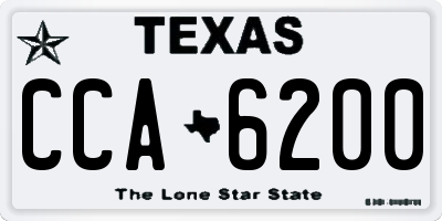 TX license plate CCA6200