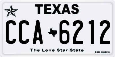 TX license plate CCA6212