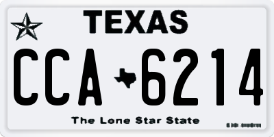 TX license plate CCA6214