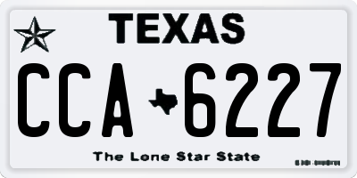 TX license plate CCA6227