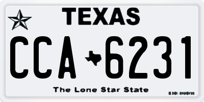 TX license plate CCA6231