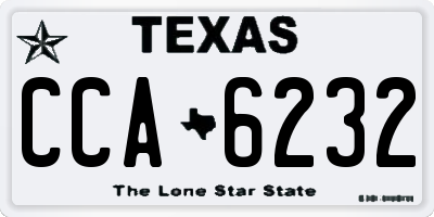 TX license plate CCA6232