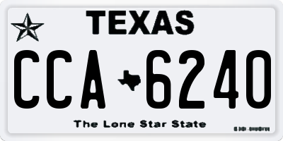 TX license plate CCA6240