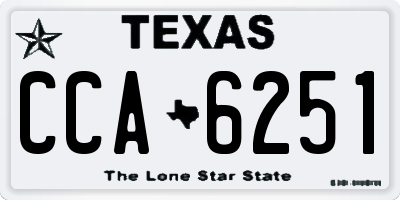 TX license plate CCA6251