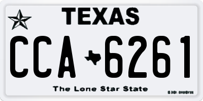 TX license plate CCA6261
