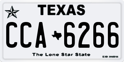 TX license plate CCA6266