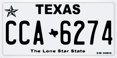 TX license plate CCA6274