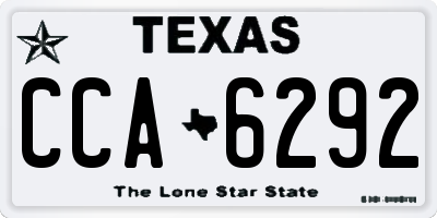 TX license plate CCA6292