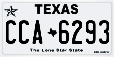 TX license plate CCA6293