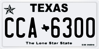 TX license plate CCA6300