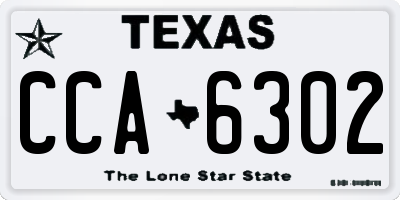TX license plate CCA6302