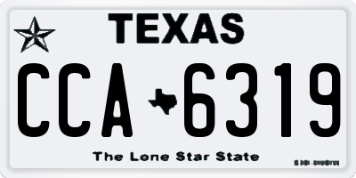 TX license plate CCA6319