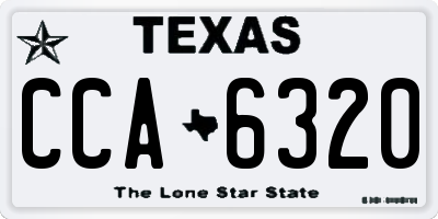 TX license plate CCA6320