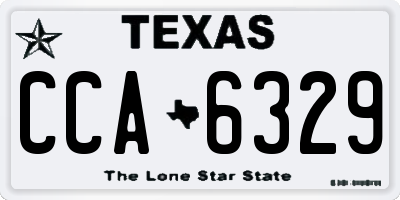 TX license plate CCA6329
