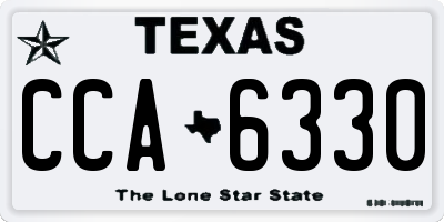 TX license plate CCA6330