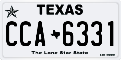 TX license plate CCA6331