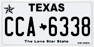 TX license plate CCA6338