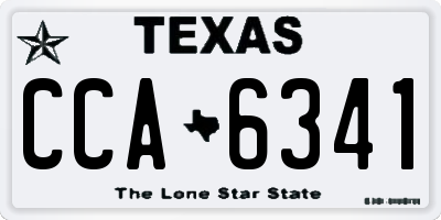 TX license plate CCA6341