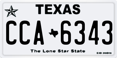 TX license plate CCA6343
