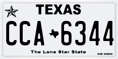 TX license plate CCA6344