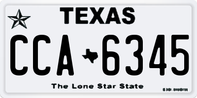 TX license plate CCA6345