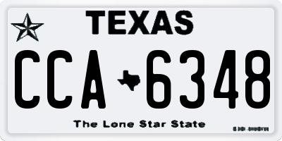 TX license plate CCA6348