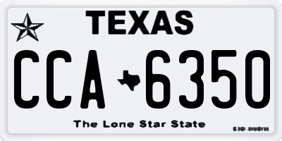 TX license plate CCA6350