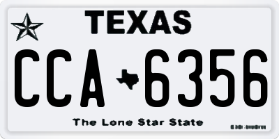 TX license plate CCA6356