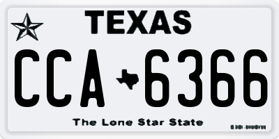 TX license plate CCA6366