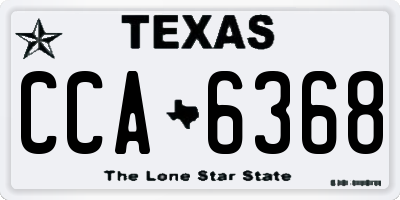 TX license plate CCA6368