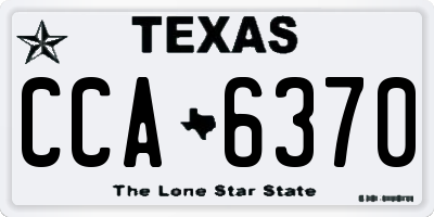 TX license plate CCA6370