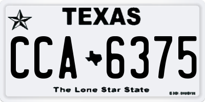 TX license plate CCA6375
