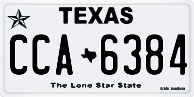 TX license plate CCA6384