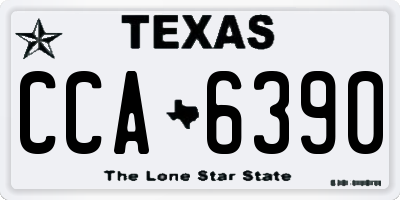 TX license plate CCA6390