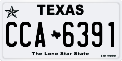 TX license plate CCA6391