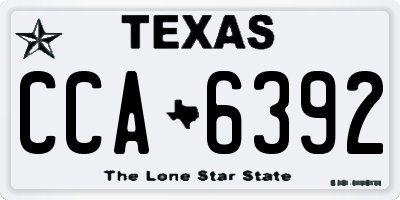 TX license plate CCA6392