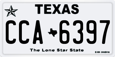 TX license plate CCA6397