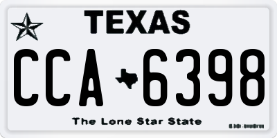 TX license plate CCA6398