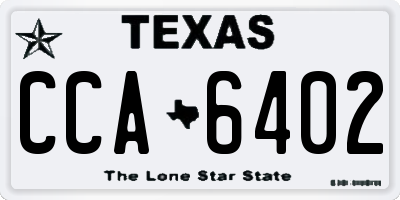 TX license plate CCA6402