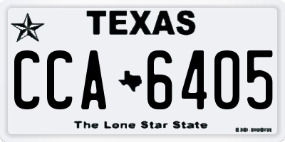 TX license plate CCA6405
