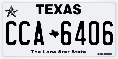 TX license plate CCA6406